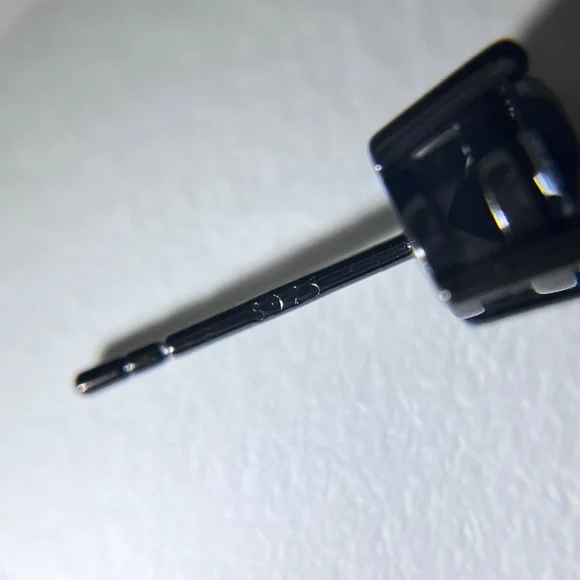 E020Black Moissanite Studs